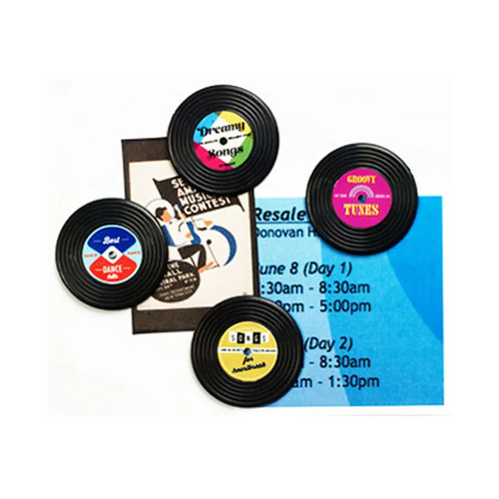 4-Piece Set Nostalgic Box Refrigerator Magnet Sticker Message Board