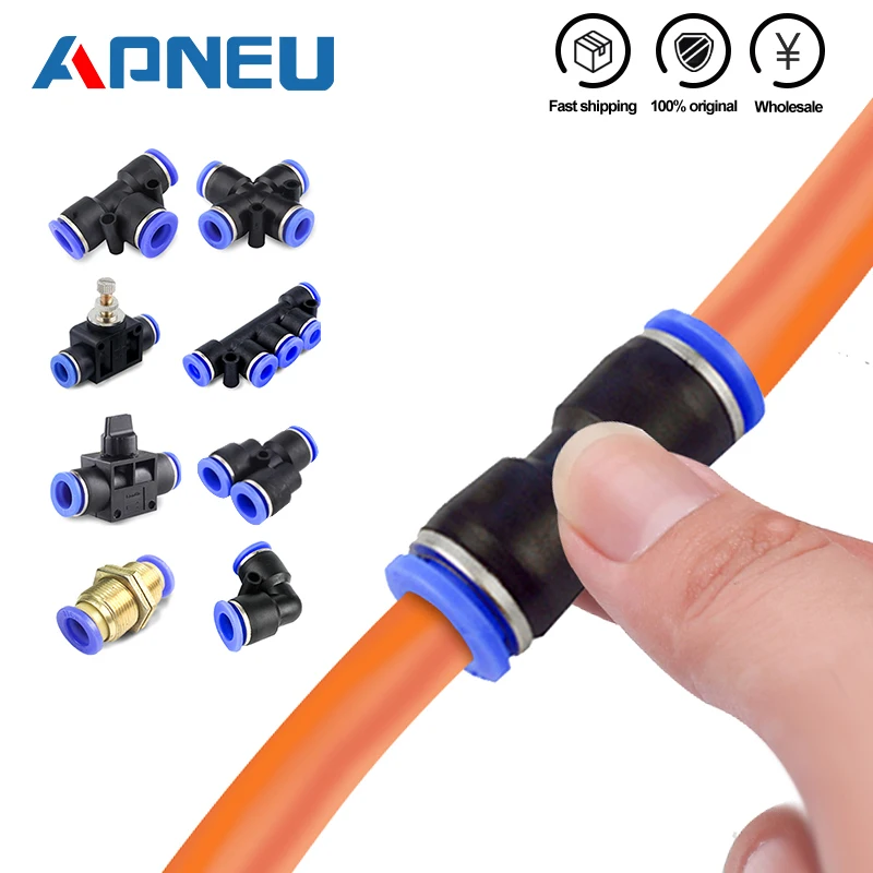 Bwintech 12 stuks 8mm tot 10mm Pneumatische Rechte Vermindering Push to Connect Adapter Snelkoppeling Reducer Fittings (PG8-10