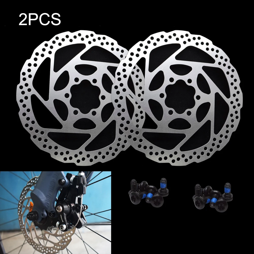 2 Pcs 160mm Disc Brake Rotor Stainless Steel Bicycle Rotors for Mountain Bike Professional Cycling Groupset Dropshipping S27