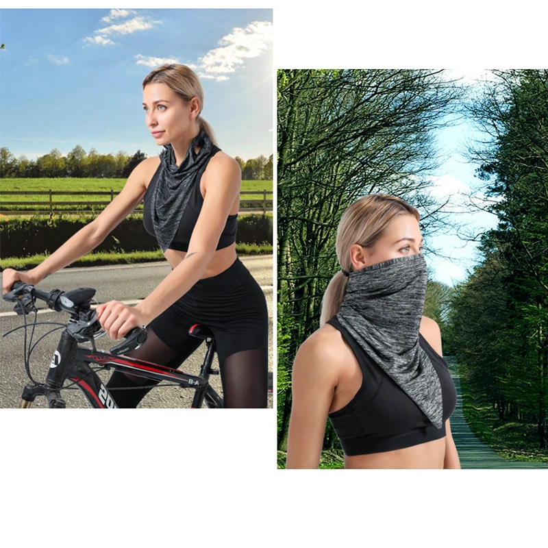 cheap New Magic Headband Outdoor Sports Neck Warmer Cycling Bike Bicycle Riding Face Mask Solid Color Masks Cozy Head Scarf Scarves