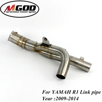 

For Yamaha YZF-R1 YZF R1 2004 - 2014 Year Motorcycle Exhaust Slip-on Connector Mid Middle Link Pipe Escape Moto Modified Muffler