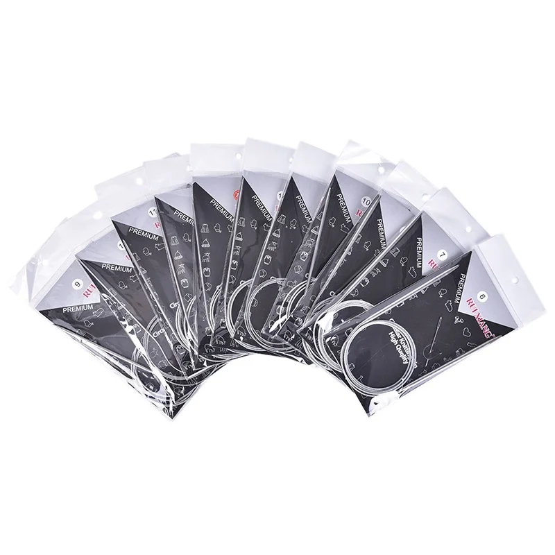 1 Набор круглых спиц из нержавеющей стали для вязания крючком, плетения 4" 120 см