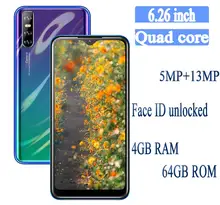 Nota 8t original 6.26 polegada gota de água telefone móvel 13mp smartphone android 4g ram 64g rom face id reconhecimento desbloqueado telefone celular