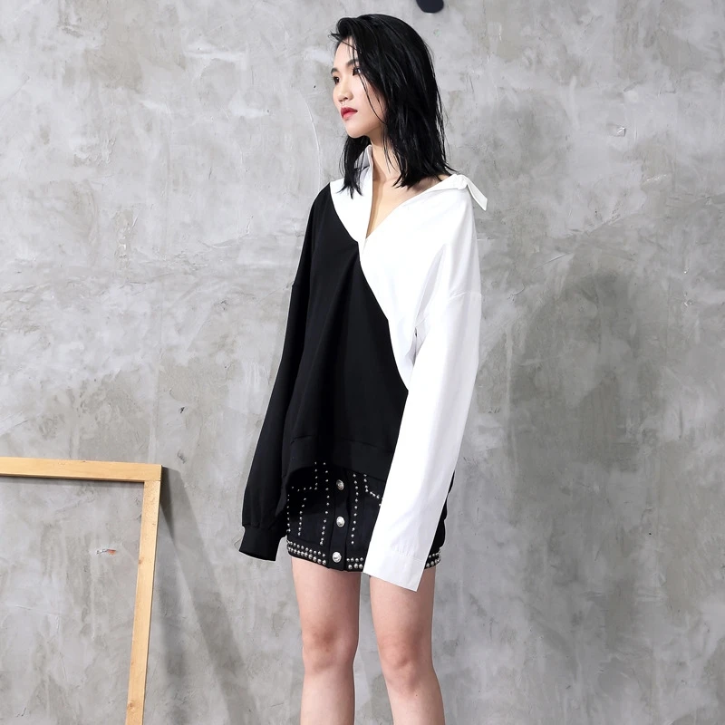 Hot Sell 2020 New Spring Lapel Black White Hit