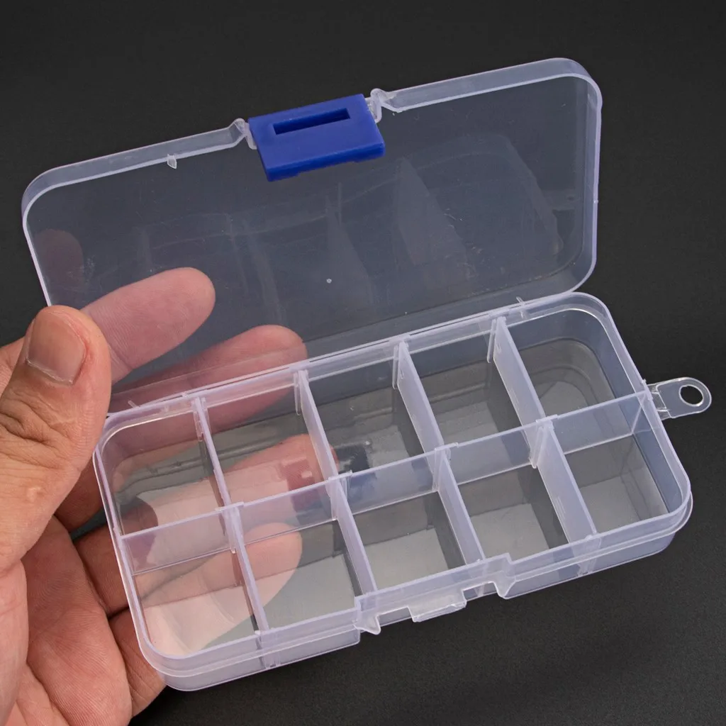 

Fishing Tackle Box Organizer Plastic Storage Organizer Box with Removable Divide Box Fishing Accessories Tool