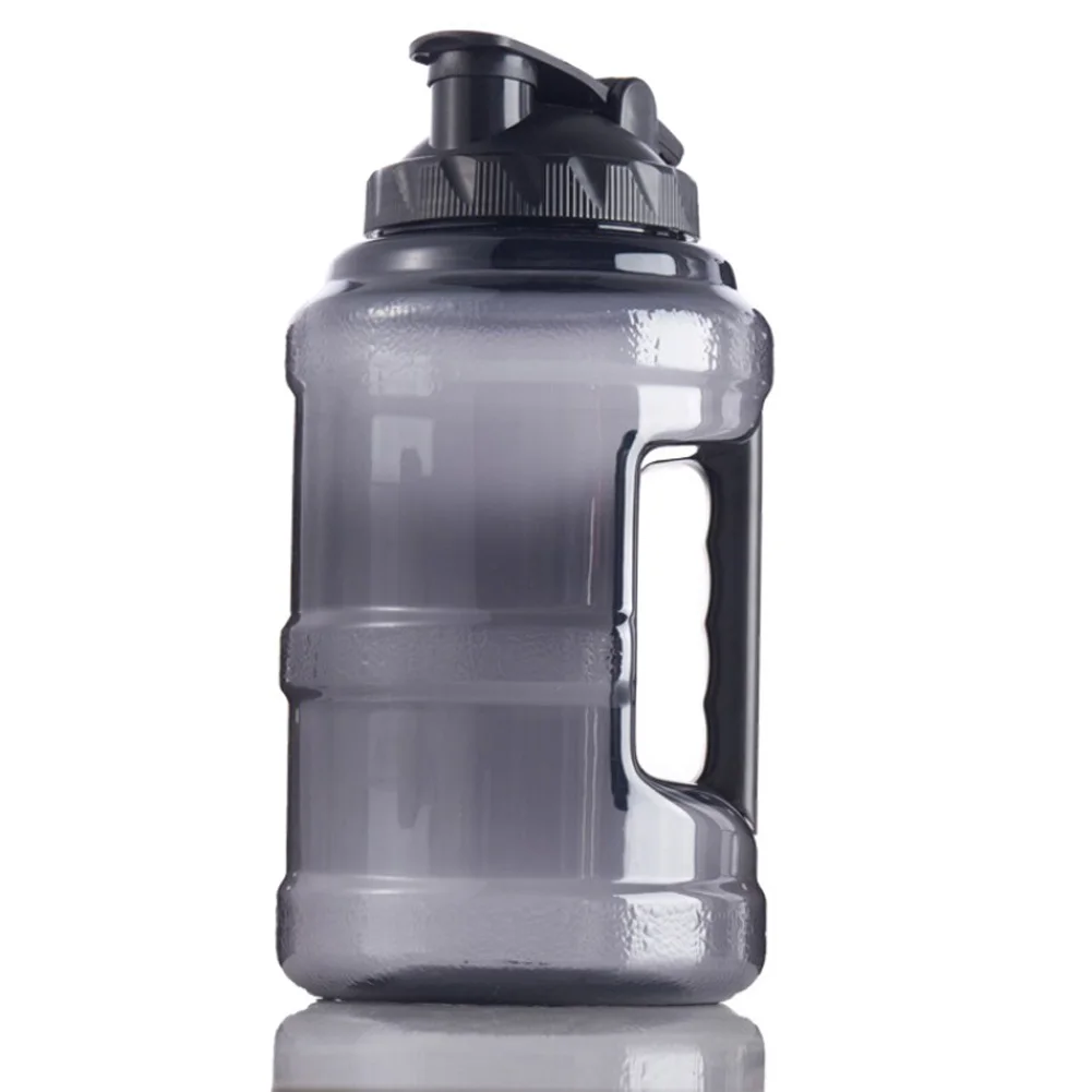 Горячая Большая емкость легкий BPA пластиковый тренажерный зал Спортивная бутылка с водой Кемпинг гидрат контейнер обучение кувшин для питьевой воды - Цвет: black