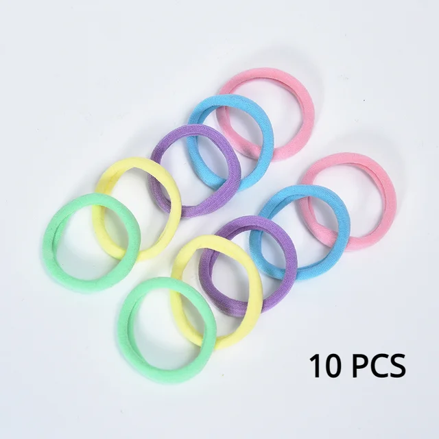 10/50/100 Pcs/Set Women Girls Colors Soft Scrunchies Elastic Hair Band Lady Lovely Solid Rubber Bands Female Hair Accessories Mix-1-10 Pcs