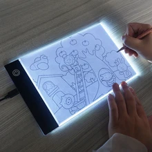 QWZ – planche à dessin Led pour enfants, 3 niveaux de gradation, jouets pour bébés, peinture taille A5, jouets éducatifs créatifs, cadeaux pour enfants, nouveau
