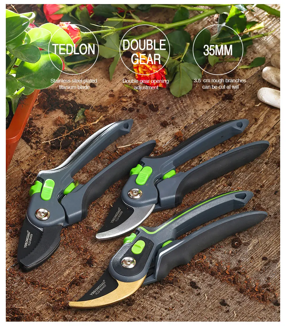Подрезка растений в садоводстве ножницы, которые могут резать ветки диаметром 35 мм, фруктовые деревья, цветы, ветки и ножницы