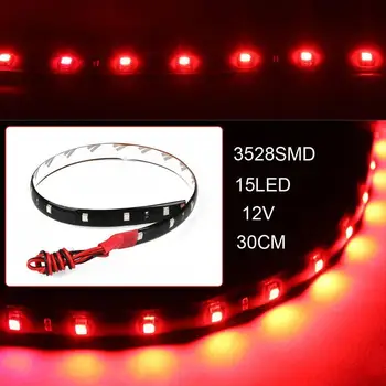 

12V Car Interior Led Strip Sticker Daytime Running Lights Car 4 Light Waterproof Flexible Color Q5F8