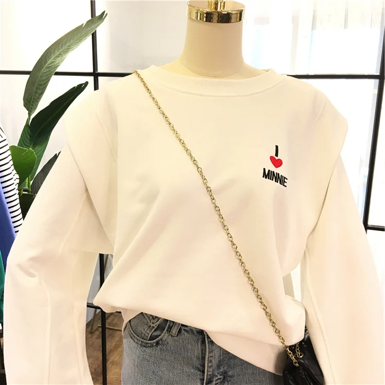 Весенняя Новая модная женская толстовка с длинным рукавом Kawaii, однотонное хлопковое пальто, милая Повседневная Толстовка с капюшоном для девочек-подростков