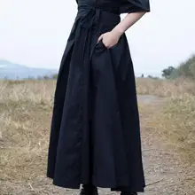 Owen seak Женская хлопковая юбка, высокая уличная стильная одежда, осенняя женская черная юбка