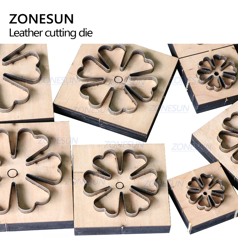 ZONESUN цветок кожа высечки Сделай Сам вырезанная кожа украшение дерево шаблон пробивая высечки стальное правило высечки