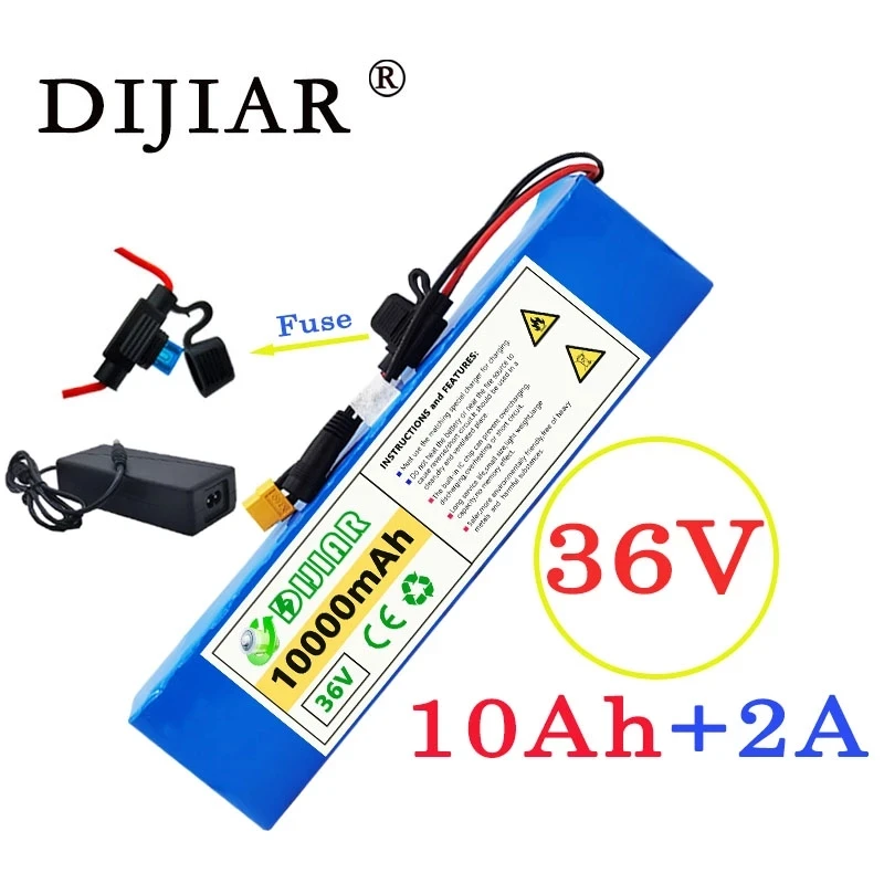 Аккумуляторная батарея DiJiar 36VXT60 10ah 10S3P для электромобиля 18650 500 Вт мощный мотоцикл