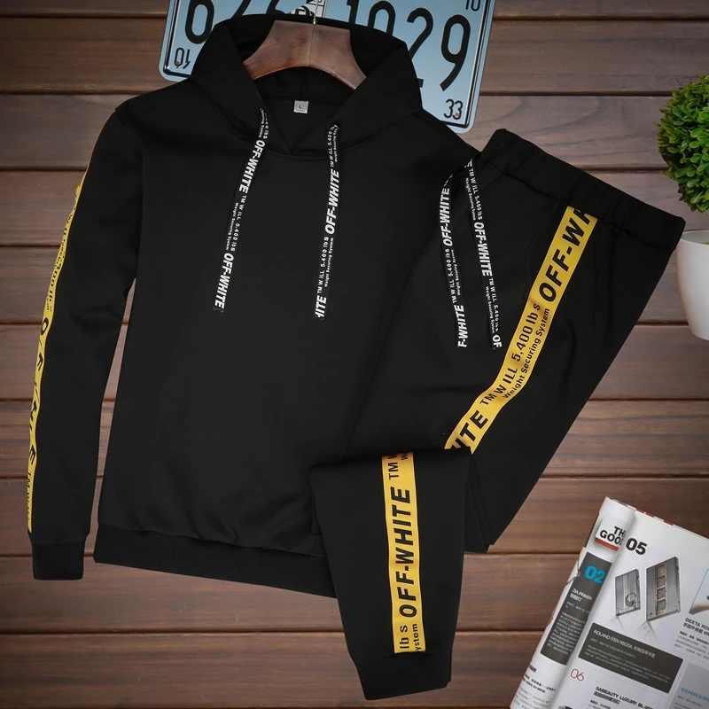 Sets Tracksuit Men Autumn Winter Hooded Sweatshirt Drawstring Outfit Sportswear 2020 Male Suit Pullover Two Piece Set Casual Sets Tracksuit Men Autumn Winter Hooded Sweatshirt Drawstring Outfit Sportswear 2020 Male Suit Pullover Two Piece Set Casual