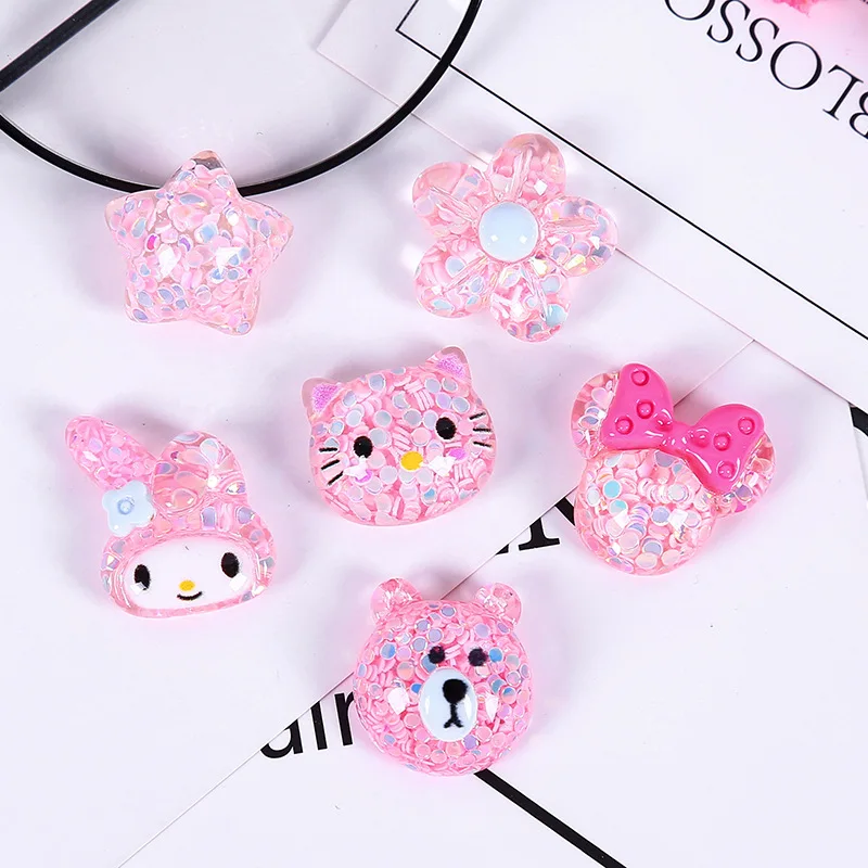 

Simulation Flash-powder Bear Polymer Clay DIY Slime Kit Additives In The Slide Slime Supplies Resin Material Accessories Toys