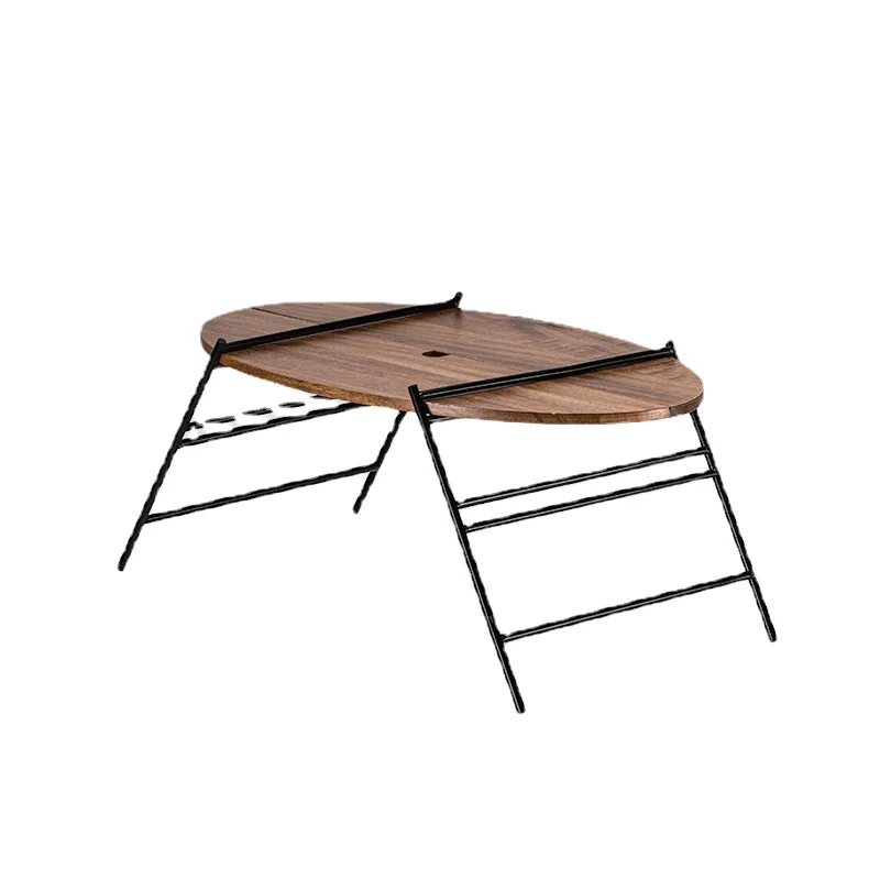 New Camping Table Outdoor Foldable Oval Portable Picnic Self-driving Car Fishing |