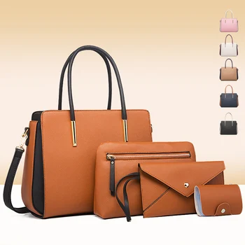 

4pcs Handbag Set Women Leather Tote Composite Bag 2020 Fashion Designer Shoulder Crossboy Bag Lady Luxury Hand bags Womens Bags