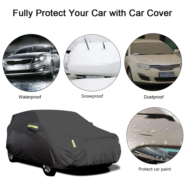 Housse De Voiture Imperméable Extérieure - Protection Pluie/UV/Neige, Tissu Haute Densité, Taille S à XXL