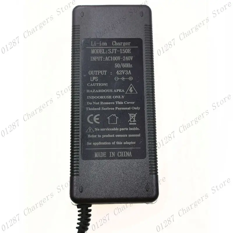 High dissipation 42V 3A lithium battery charger optimized for 10S 36V electric bike battery packs