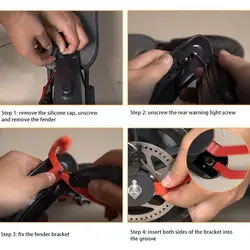 Rear Wing Mudguard Support Cable Scooter Mudguard Support For Mijia M365 187 Bird Scooter W8i2