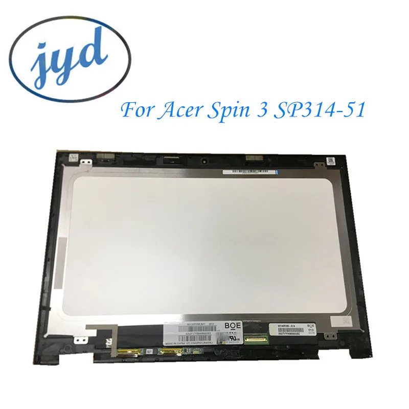 Класс + для Acer Спин 3 SP314-51 SP314-52 N17W5 14 0 &quotсенсорный экран планшета ЖК-дисплей