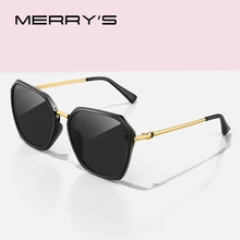 MERRYS дизайн женские модные квадратные Поляризованные Солнцезащитные очки женские роскошные брендовые трендовые солнцезащитные очки UV400 защита S6153