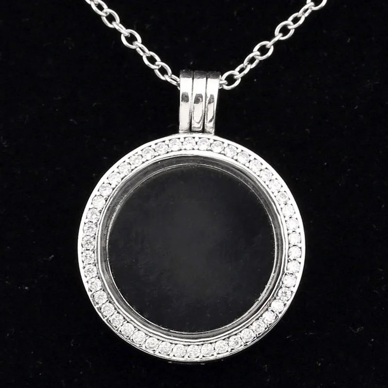 Sparkling Floating Lockets With Crystal 