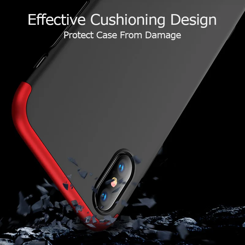 360 Полное покрытие для iPhone XR SE 2020 11 Pro Max 12 мини Чехол Жесткий ПК 3 в 1 чехол iphone 7 8 Plus X