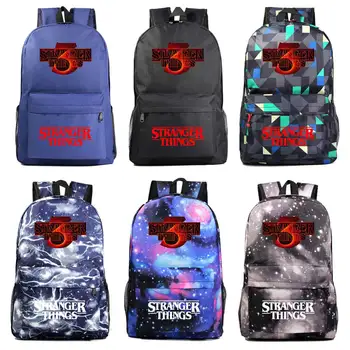 

A2013 Fashion weird stranger Things Boy Girl Book School bag Women Bagpack Teenagers Schoolbags Men Student Backpack