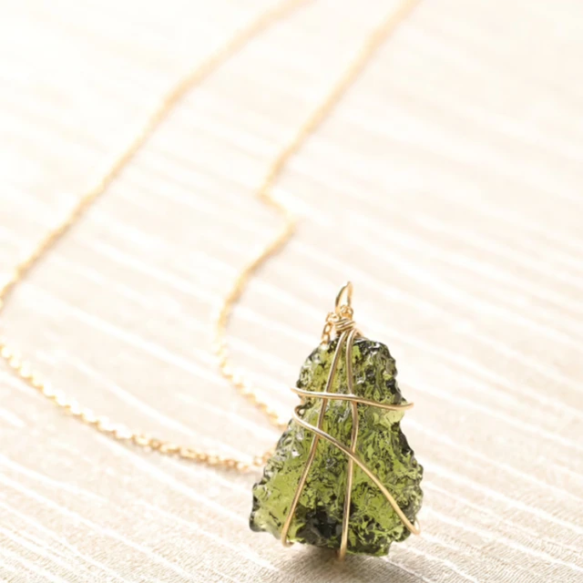 Moldavite Necklace - One of a Kind Giardinoblu