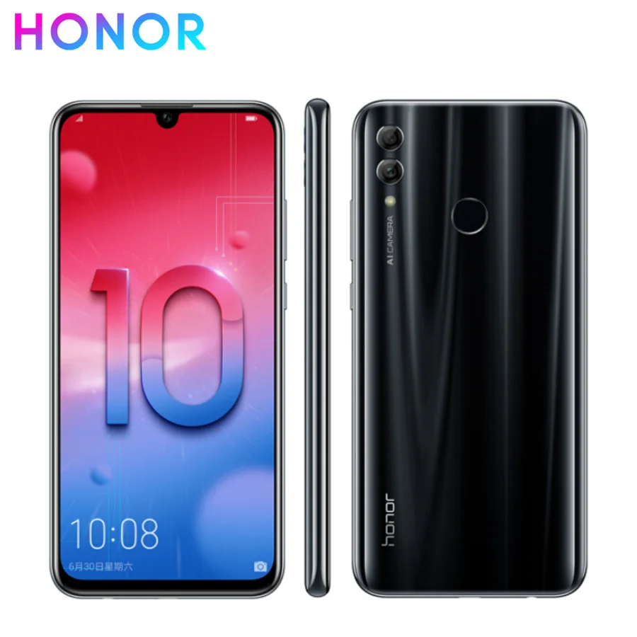 Смартфон Honor 10 Lite с глобальной прошивкой, 6,21 дюймов, 2340*1080, Восьмиядерный мобильный телефон, 3 камеры, отпечаток пальца