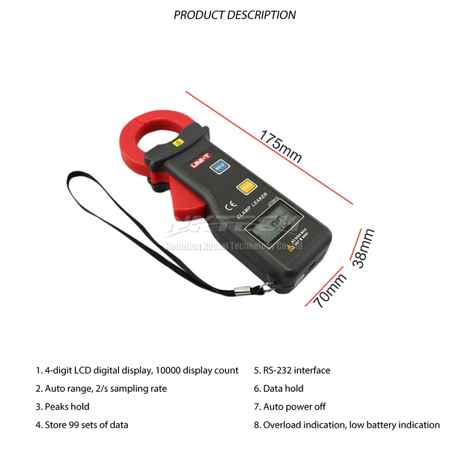 UNI T UT251A UT251C Тестер Утечки тока клещи измеритель высокой чувствительности