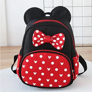 Disney Kids Backpack New Mickey Mouse School-Bag Children Girls Boys Backpacks Polyester Cute Cartoon Kindergarten Bags - Цвет: D