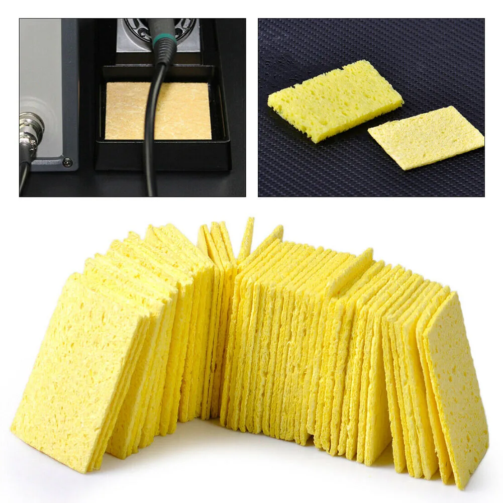 

100pcs Soldering Iron Sponge Cleaner Cleaning Equipment Remove Residue