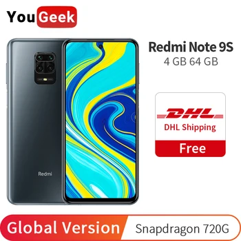 

Global Version Xiaomi Redmi Note 9S 4GB RAM 64GB ROM Cellphone Snapdragon 720G 5020 mAh 48MP Quad Camera 6.67" FHD+ Screen