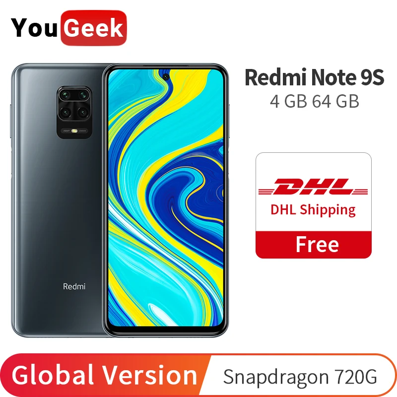 Глобальная версия Xiaomi Redmi Note 9S 4 Гб RAM 64 ГБ ROM мобильный телефон Snapdragon 720G 5020 мАч 48MP Quad Camera 6,67 "FHD + экран|Смартфоны и мобильные телефоны| | АлиЭкспресс
