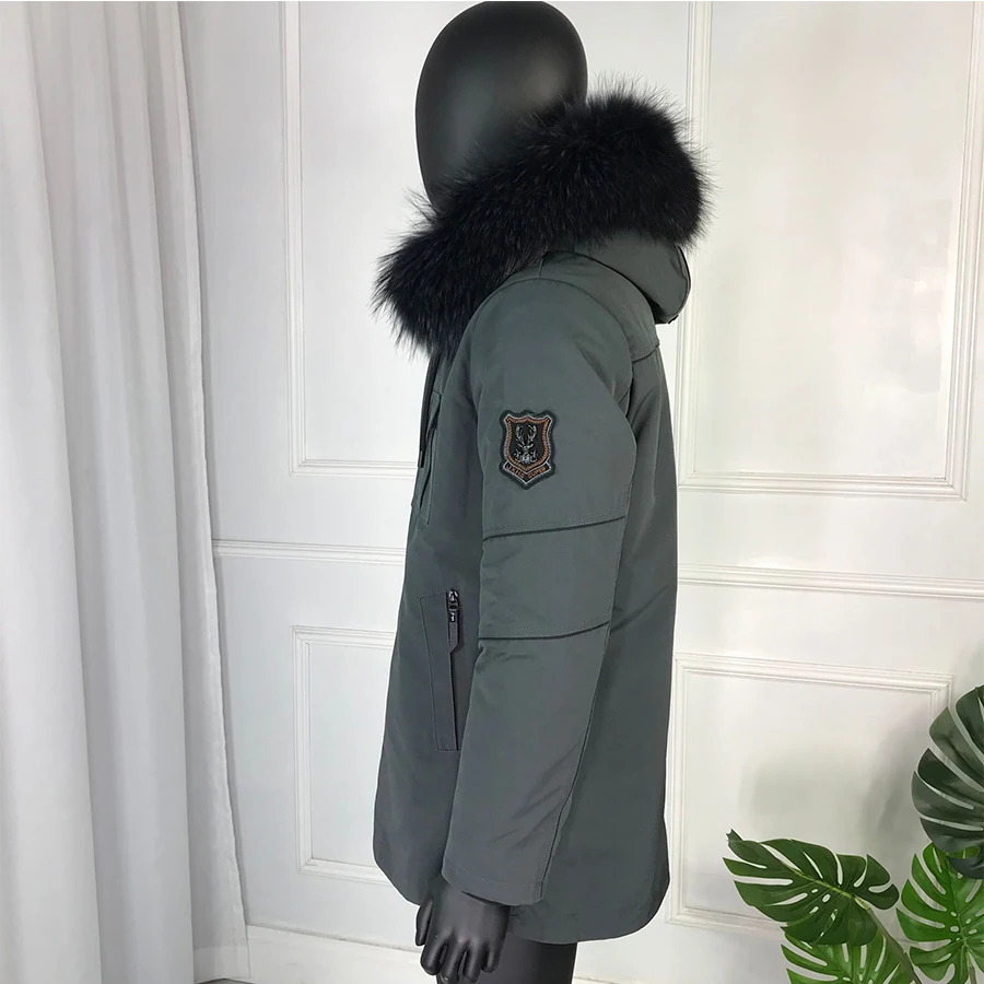 Мужская парка из натурального меха
