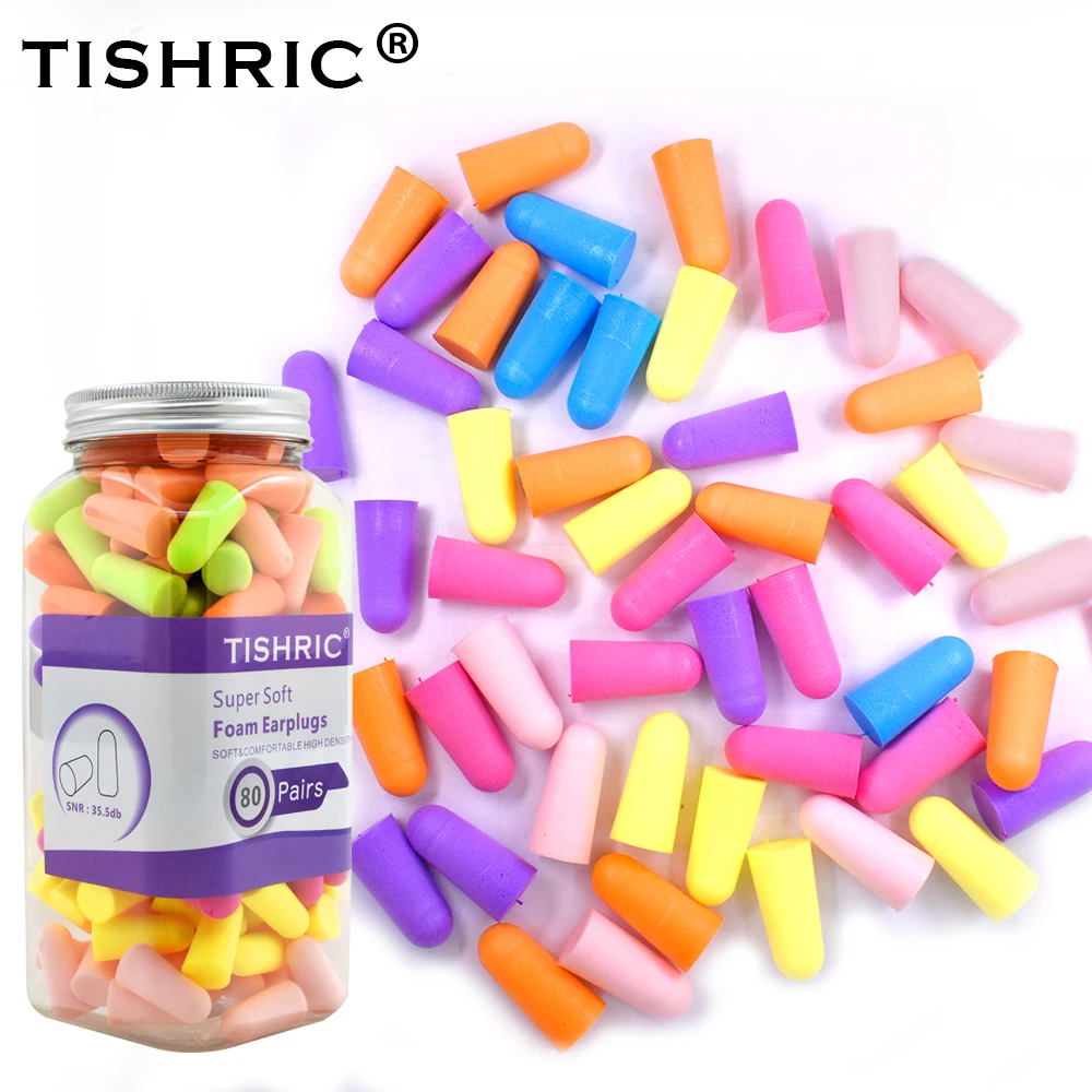 TISHRIC Multicolour Sleeping Ear Plugs Noise Reduction Earplugs