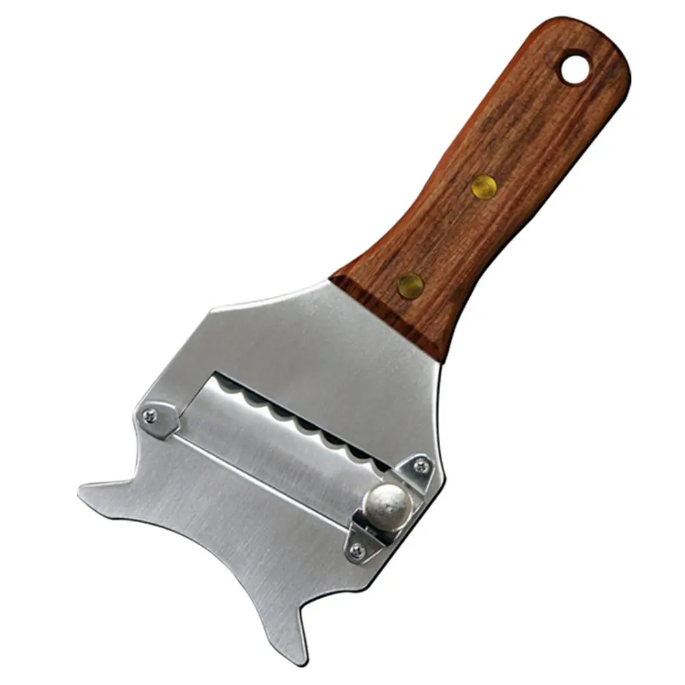 

Butter Stainless Steel Chocolate Wooden Handle Kitchen Tool Multifunction Truffles Grater Slicer Cheese Cutter Cooking