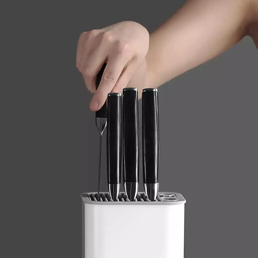 Xiaomi Mijia Huohou кухонный нож стойка для накладных ногтей держатель многофункциональный инструмент держатель нож блок кухонные Топы трубчатая полка хромированная