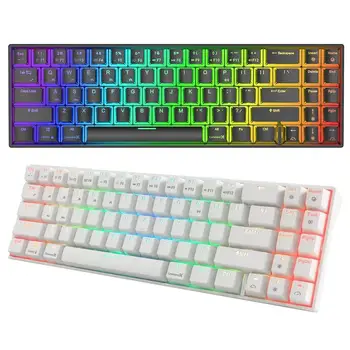 

RK71 Wireless Bluetooth 71 Keys RGB Backlight Gaming Mechanical Keyboard for PC Keys RGB Backlight Gaming Mechanical Keyboard fo