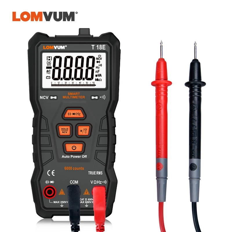 Kopen LOMVUM Intelligente Multimeter 6000 Count Digitale Hoge precisie Automatische multifunctionele Draagbare Anti burn Digitale Tafel