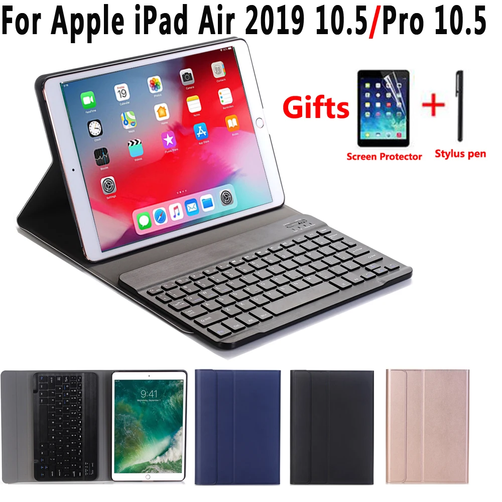  English Spanish Russian Bluetooth Keyboard Case for Apple iPad Air 2019 3 3rd 10.5 A2152 A2153 A212