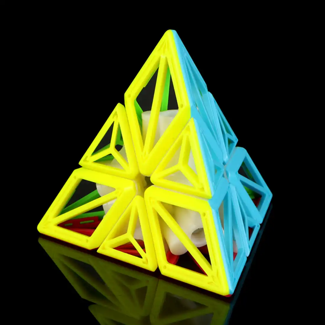qiyi dna pyramid magic cube dazzle colorful - aliexpress