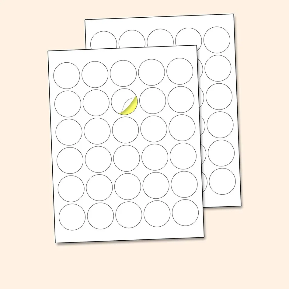 LBSISI-Life-A4-Self-Adhesive-4CM-Round-Matte-White-Sticker-Label-Printing-Paper-Blank-Round ...