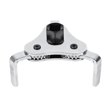 

DE SHIP Universal Auto Tool Two Way Oil Filter Wrench Spanner Remover Adjustable with a square drive tool Silver