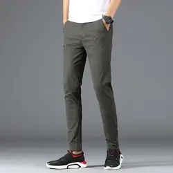 Мужские свободные деловые повседневные штаны размера плюс 28-38 прямые штаны мужские хлопковые брюки высокого качества T013