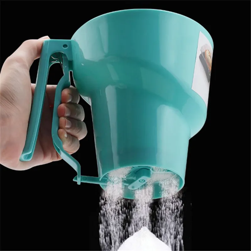 Funnel Shape Flour Sifter Fine Mesh Powder Sieve Icing Sugar Manual Cup Kitchen