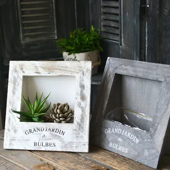 

Creative Succulent Photo Frame Green Plant Flower Potted Garden Plants Fleshy Flower Pot Photo Frame Desktop Flower Decorations